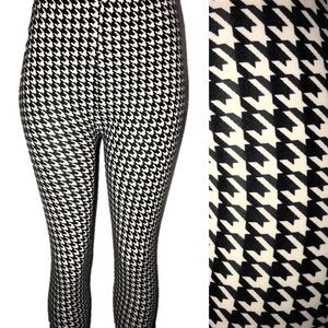 Super Soft Leggings Traditional Houndstooth Design